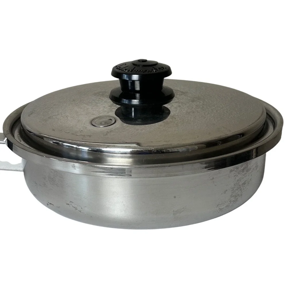 Saladmaster T304S Stainless Steel 9 Inch Skillet Sauté Pan Vapo-Lid Made in USA